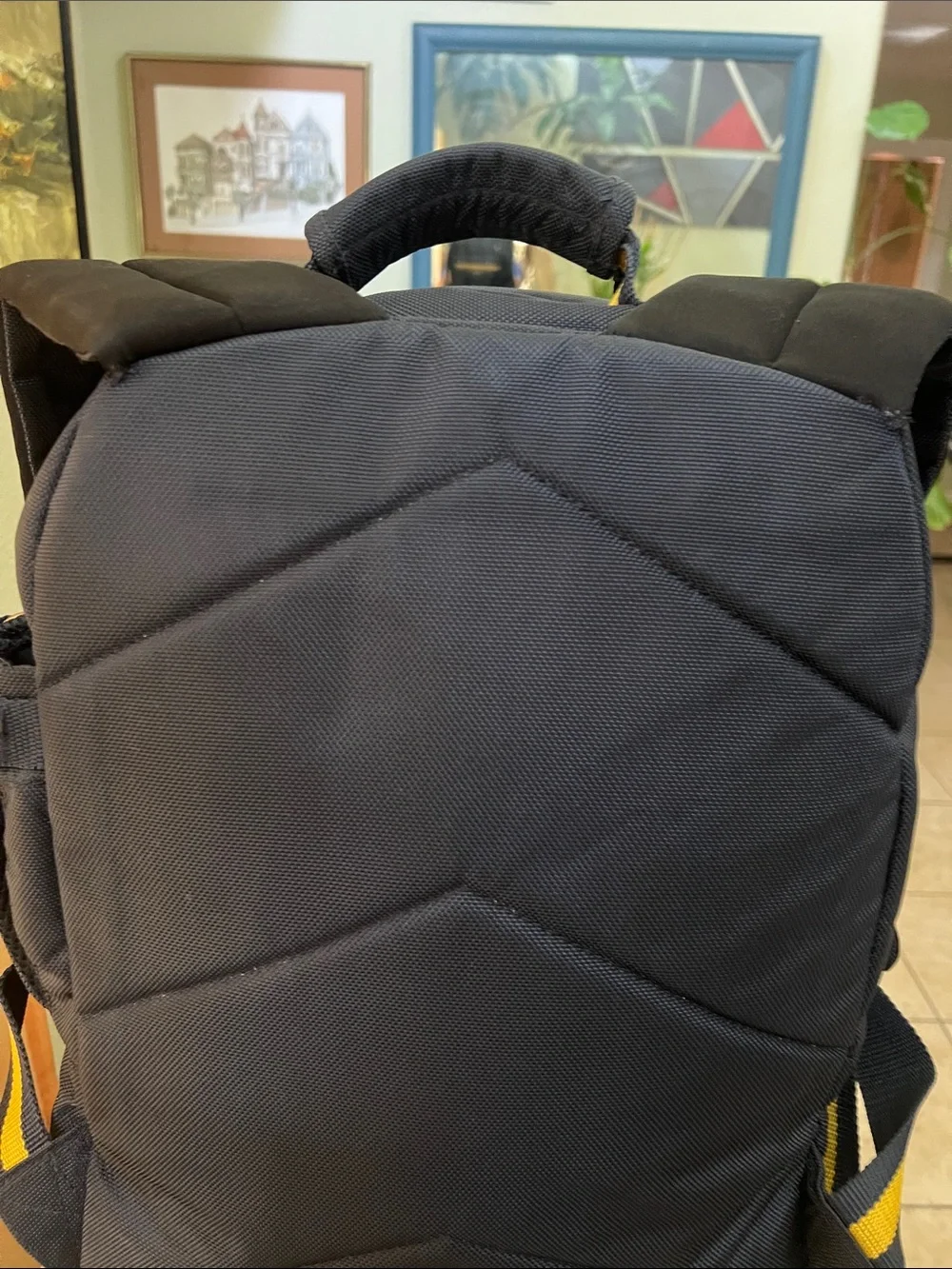 Ralph Lauren Polo Sport Black and Yellow Men’s Backpack. Size 17x12x8 inches.